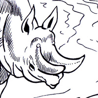 Arsinoitherium coloring page