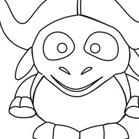 Gnu baby coloring page
