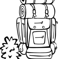 Backpacker coloring page