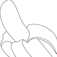 Banana coloring page
