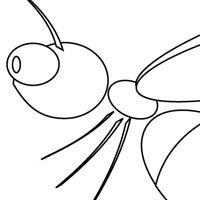 Bee coloring page