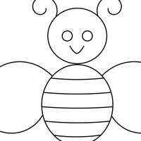 Bee coloring page