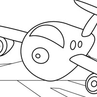 Aeroplane coloring page