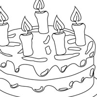 Birthday coloring page