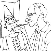 Pinocchio coloring book
