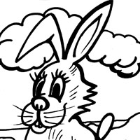 Rabbit coloring page