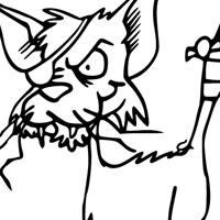 Stray cat coloring page