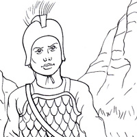 Celt infantry coloring picture