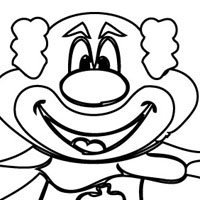 Clown coloring page