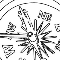 Compass coloring page