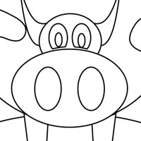 Cows coloring page