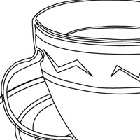 Cup coloring page