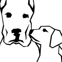 Dogs coloring page