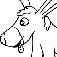 Donkey coloring page