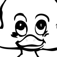 Duck baby coloring page