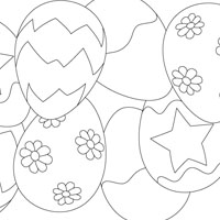 Easter egg coloring page