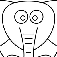 Elephant coloring page