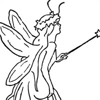 Fairy coloring page