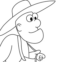 farmer coloring page