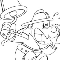 Fire alarm coloring page
