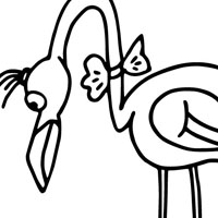 Flamingo coloring page