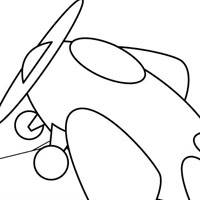 Plane coloring page