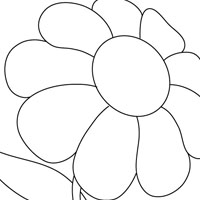 Daisy coloring page