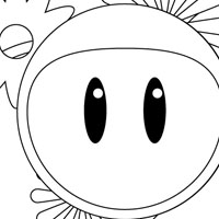 Flower bot coloring page