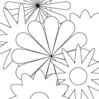 Flowers coloring page