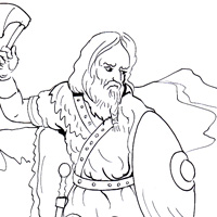 Frank warrior coloring page