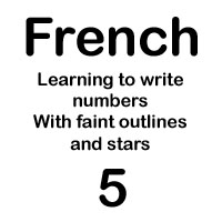 french number cinq handout
