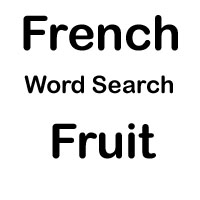 french word search fruits