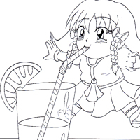 fruit juice coloring book