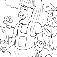 girl doll coloring picture