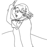Golfer coloring page