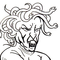 gorgon coloring page