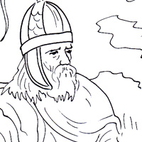 Gothic warrior coloring page