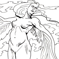 harpy coloring page