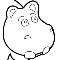 Hippo coloring page