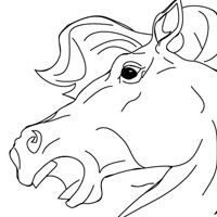 Horses coloring page