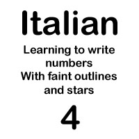italian number quattre handout