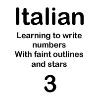 italian number trois handout