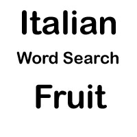 italian word search fruits
