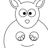 Kangaroo coloring page