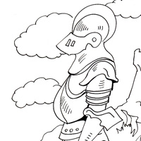 knight coloring page