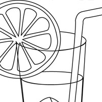 Lemonade coloring page