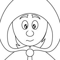 Red riding hood coloring page