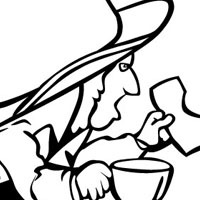 Mad hatter coloring page