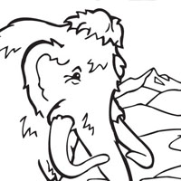 Mammoth coloring page
