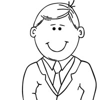 Man coloring page